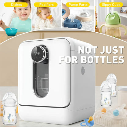 3-in-1 Baby Bottle Washer, Sterilizer & Dryer Combo in White - Image 7
