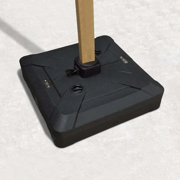 82cm Black Offset Patio Umbrella Base - Sand/Water Filled Square - Image 5