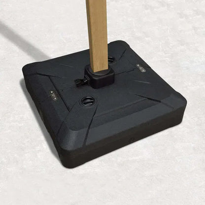 82cm Black Offset Patio Umbrella Base - Sand/Water Filled Square - Image 5