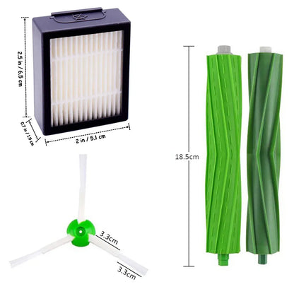 Replacement Filter Brush Parts Set for iRobot Roomba Vacuum Cleaners - Black - 22-Piece Set - Image 7