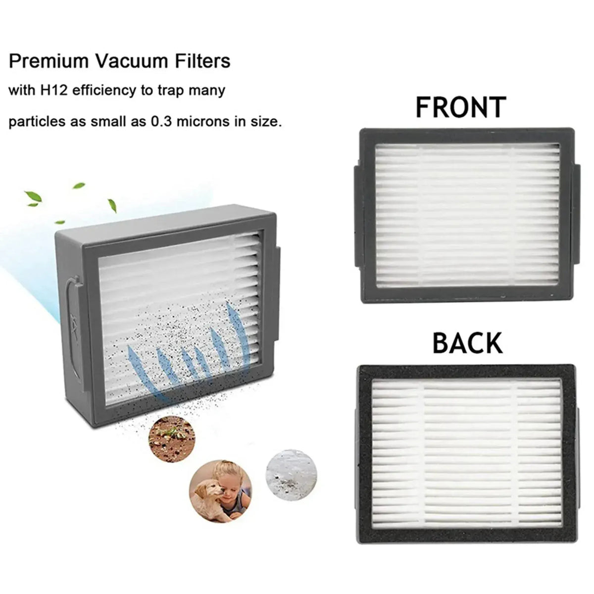 Replacement Filter Brush Parts Set for iRobot Roomba E Series & I Series Vacuum Cleaners, 36-Piece, Black - Image 9