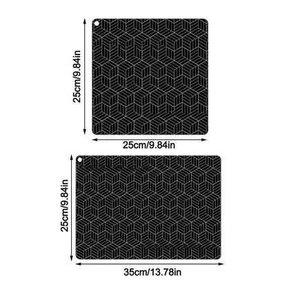 Anti-Slip Silicone Induction Cooktop Mat, 25x25cm, Heat Resistant, Black - Image 3