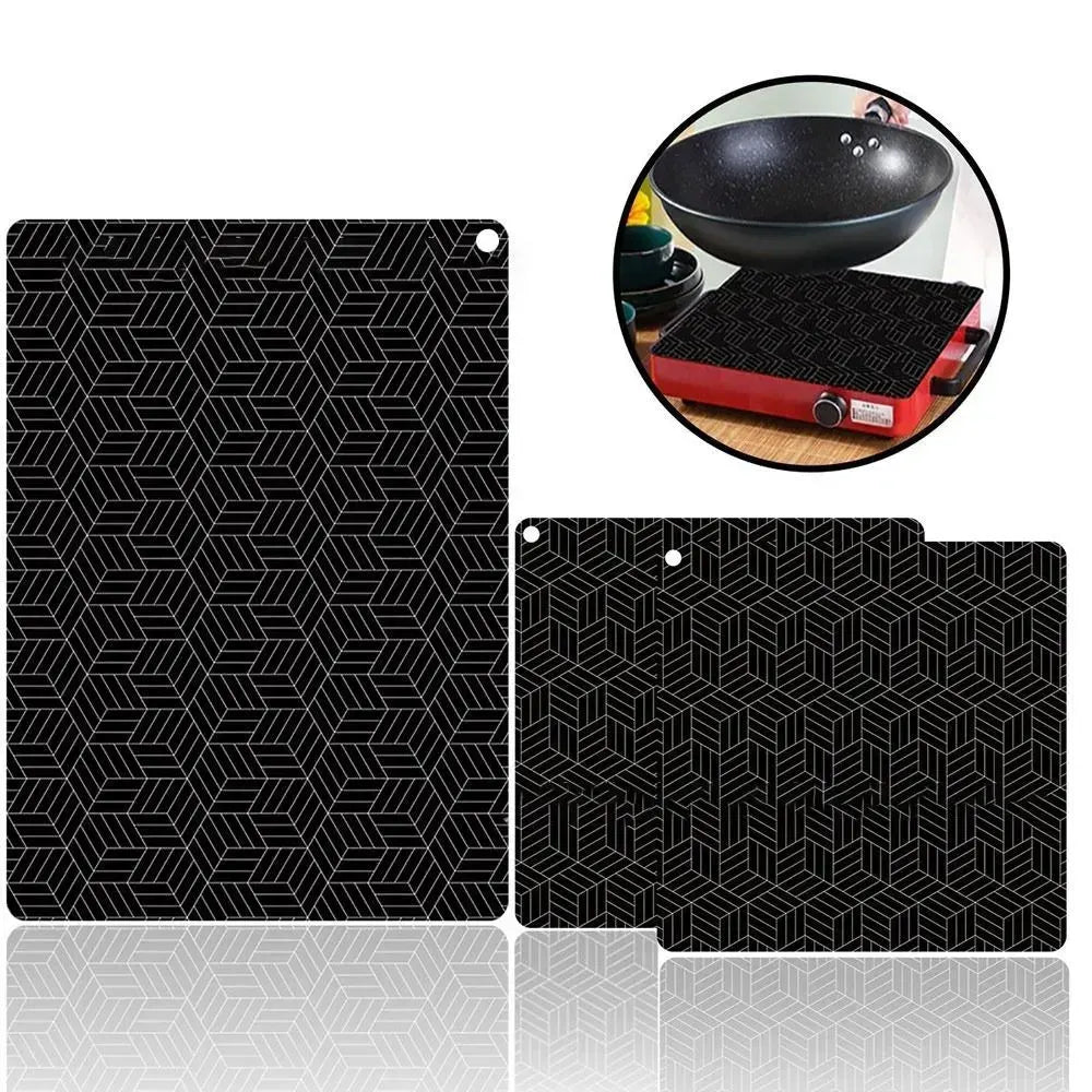 Anti-Slip Silicone Induction Cooktop Mat, 25x25cm, Heat Resistant, Black - Image 6
