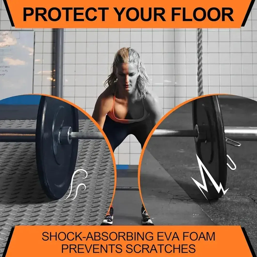 Natural Wood Interlocking Heavy Duty EVA Foam Gym Flooring Mats - 60x60cm - 24 Tiles - Image 7