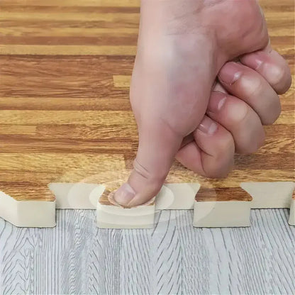 White Wood Grain Interlocking Heavy Duty EVA Foam Gym Flooring Mats - 60x60cm - 24 Tiles - Image 7