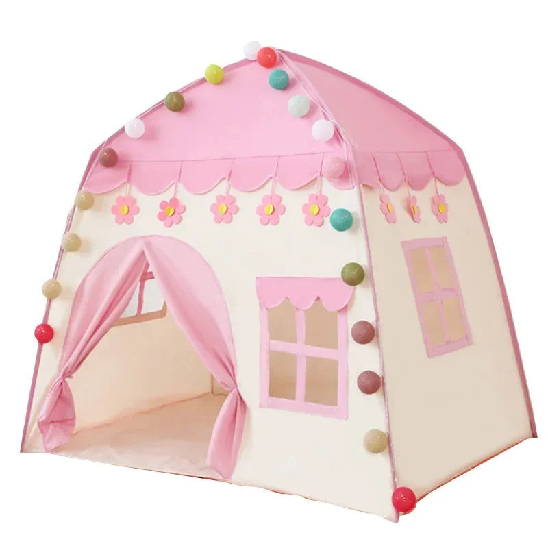 130cm Pink Princess Castle Tent for Kids - Image 2
