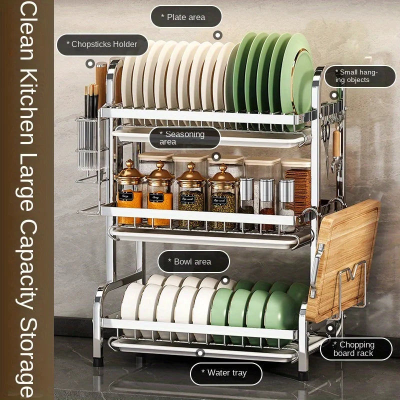 Compact Rust-Proof Dish Drying Rack Set - Image 2