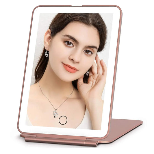 LED Travel Makeup Mirror 3 Light Modes USB - Image 2