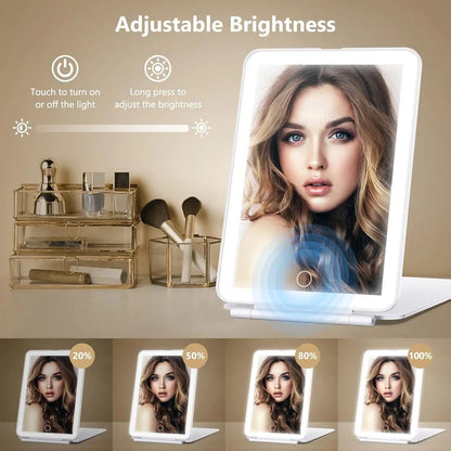 LED Travel Makeup Mirror 3 Light Modes USB - Image 5