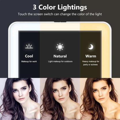 LED Travel Makeup Mirror 3 Light Modes USB - Image 4