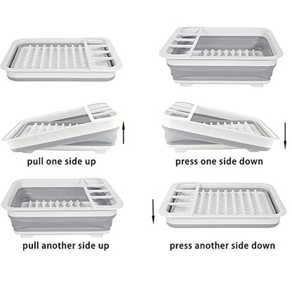 Foldable Kitchen Dish Rack Storage Tray - Image 2