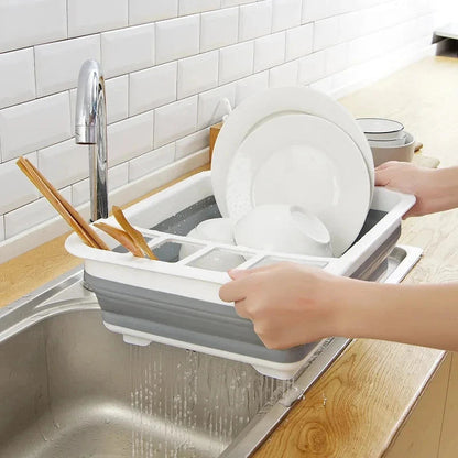 Foldable Kitchen Dish Rack Storage Tray - Image 4