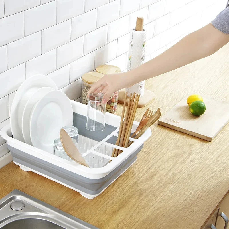 Foldable Kitchen Dish Rack Storage Tray - Image 5