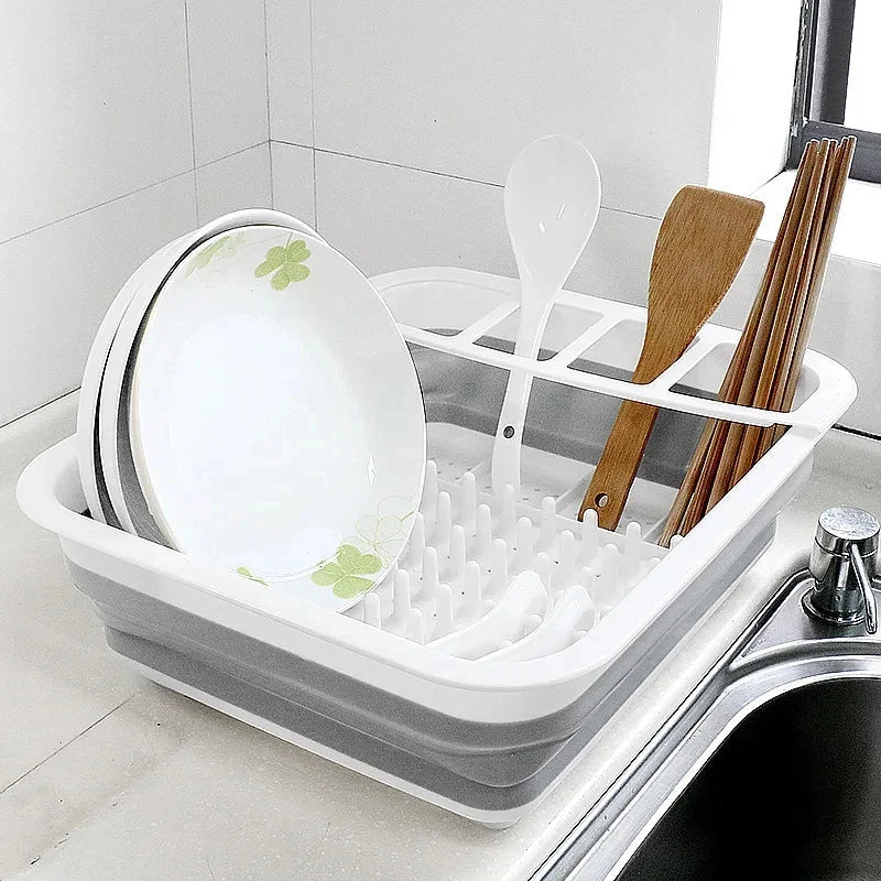 Foldable Kitchen Dish Rack Storage Tray - Image 6