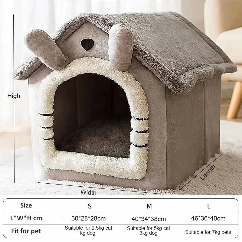 Soft Indoor Dog House & Bed - Washable Grey - Image 5