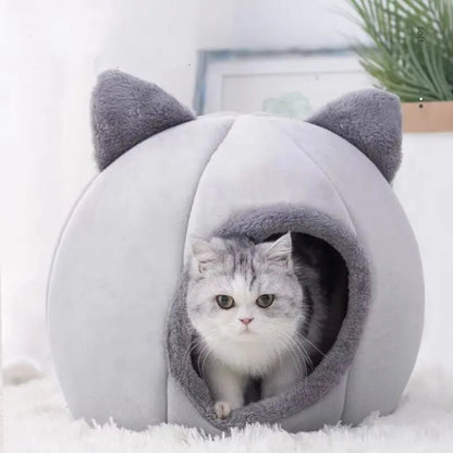 2024 Cat House Bed Soft Washable Grey 36cm - Image 2
