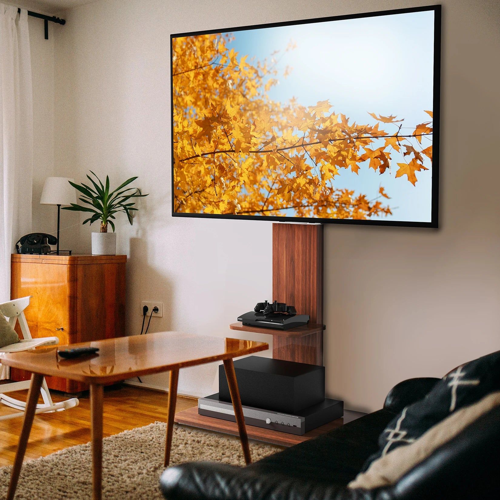 Adjustable Wood TV Stand for 32-65 Inch LCD LED - Image 5