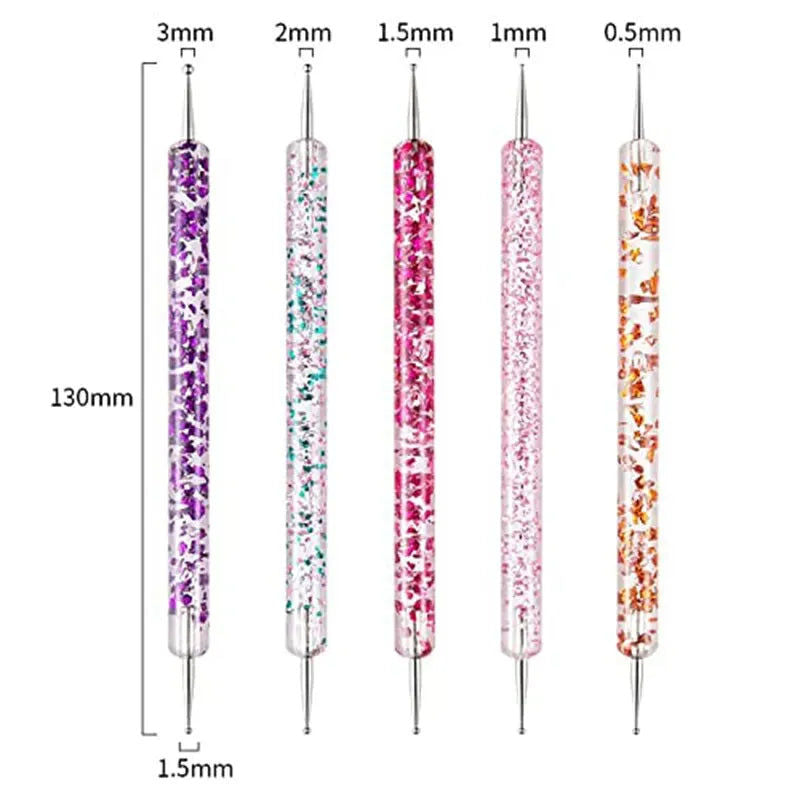 31Pcs Nail Art Brushes and Dotting Tools - Image 2