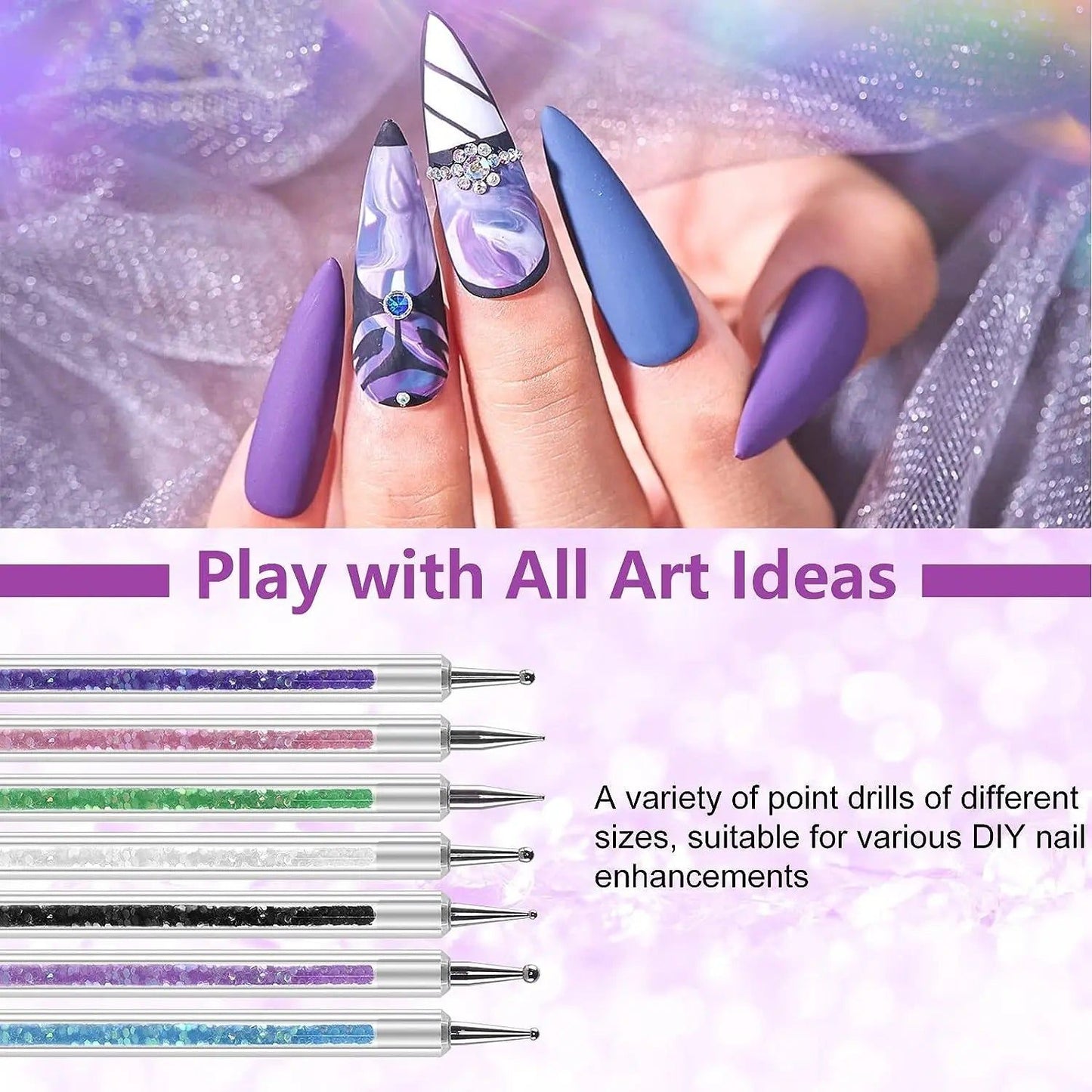 31Pcs Nail Art Brushes and Dotting Tools - Image 3