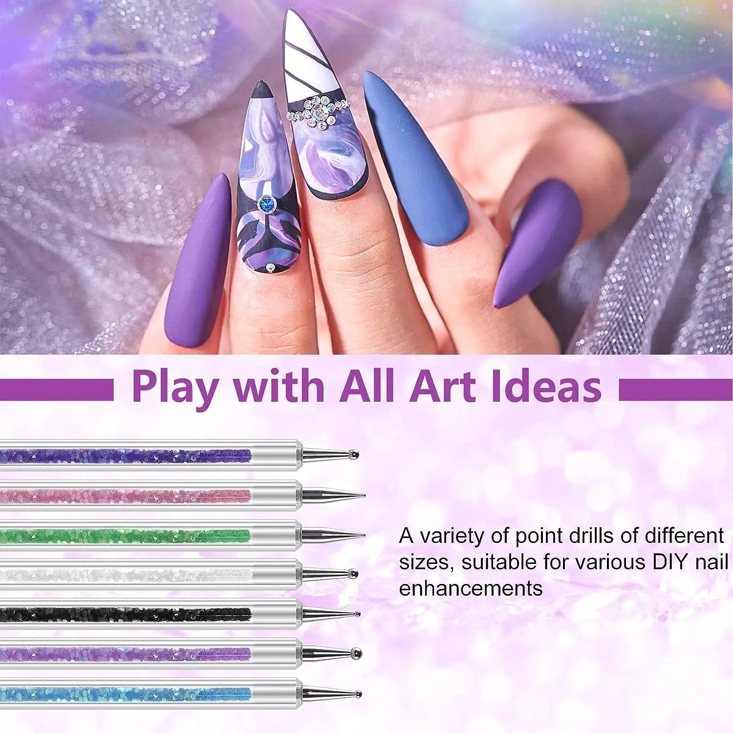 31Pcs Nail Art Brushes and Dotting Tools - Image 3