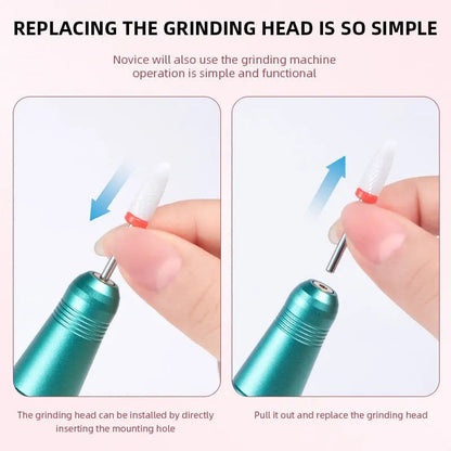 Wireless Nail Drill Pen 35000RPM USB Rechargeable - Image 2
