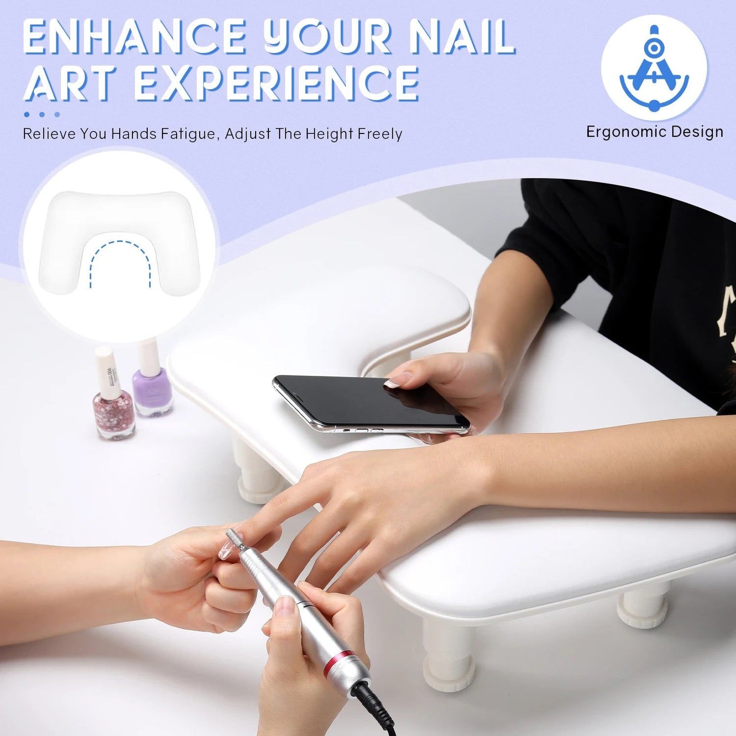 Adjustable Nail Art Hand Pillow Stand - Image 2