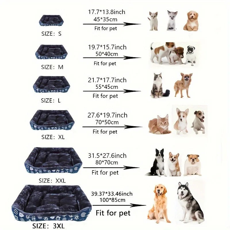 Small to Large Pet Dog Bed Sofa Mats Blue - Image 3