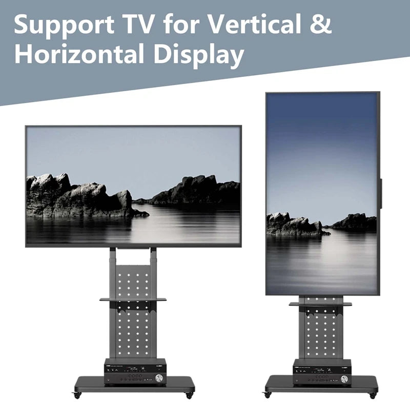 Heavy Duty Mobile TV Stand with Wheels - Image 3