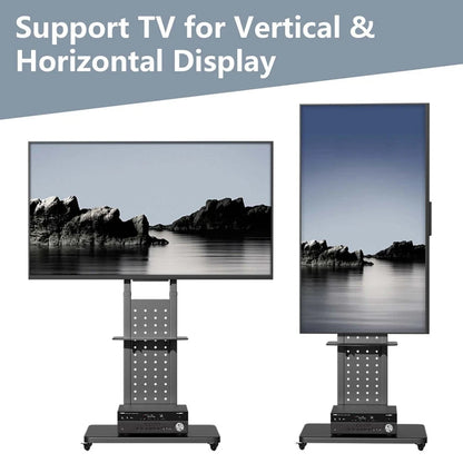 Heavy Duty Mobile TV Stand with Wheels - Image 3