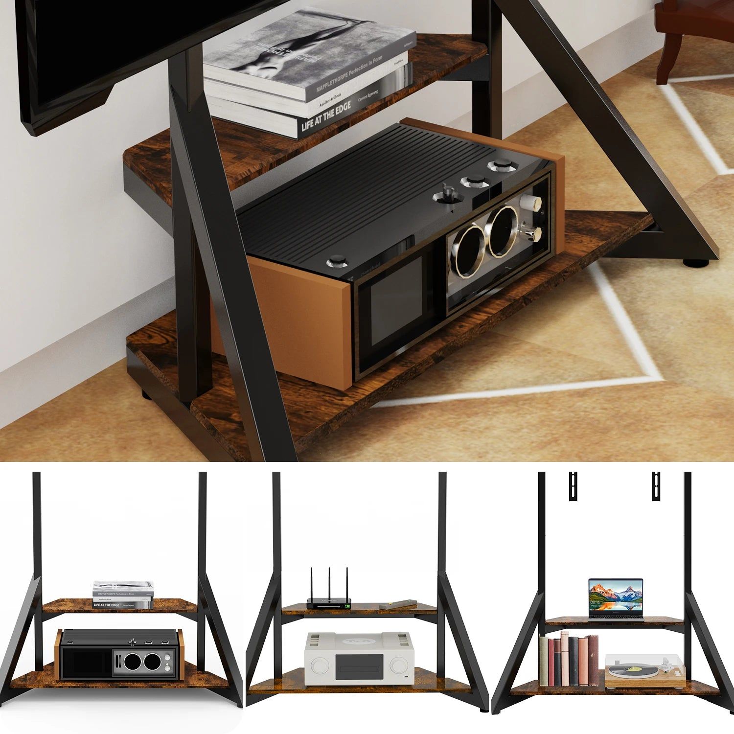 Adjustable Floor TV Stand for 40-75" LCD LED - Image 8
