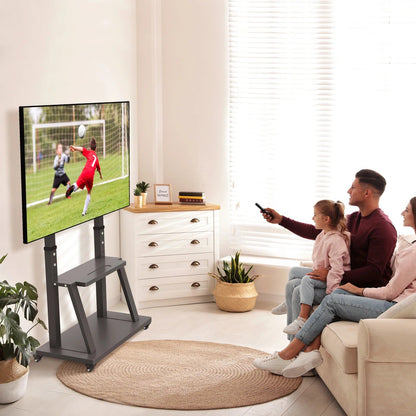 Adjustable Heavy Duty Mobile TV Cart Stand - Image 6