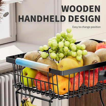 2-Tier Metal Fruit Vegetable Storage Basket - Image 6