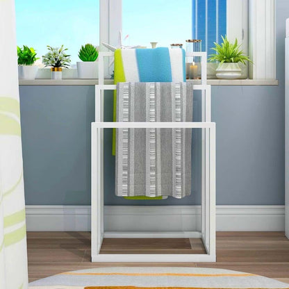 3 Tier Metal Freestanding Towel Rack Rail Holder Drying Stand - Image 3