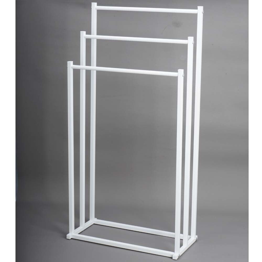 3 Tier Metal Freestanding Towel Rack Rail Holder Drying Stand - Image 4
