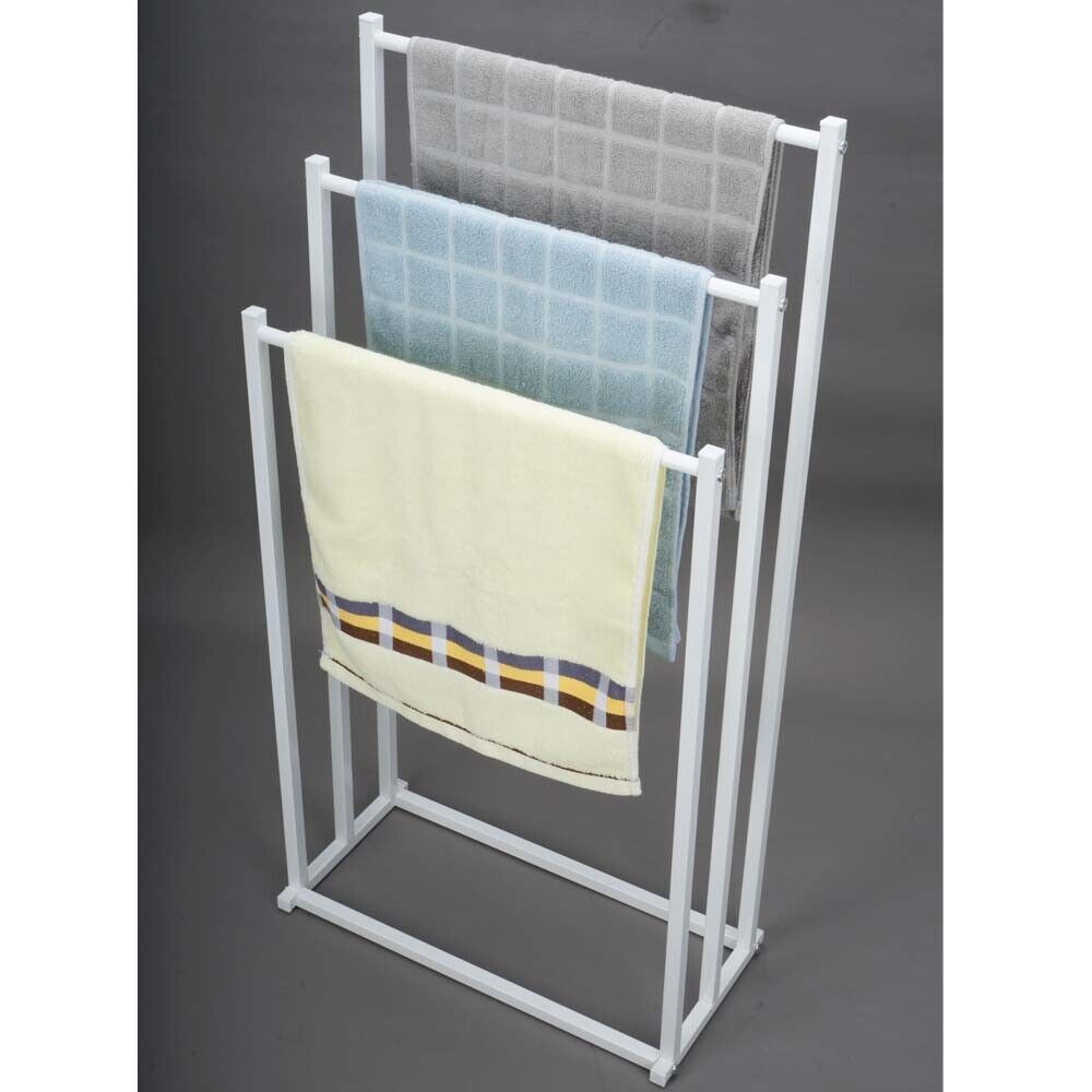 3 Tier Metal Freestanding Towel Rack Rail Holder Drying Stand - Image 5