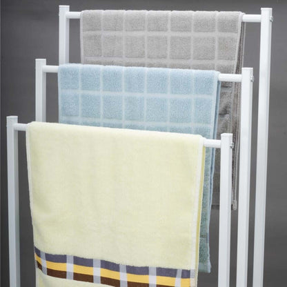3 Tier Metal Freestanding Towel Rack Rail Holder Drying Stand - Image 7