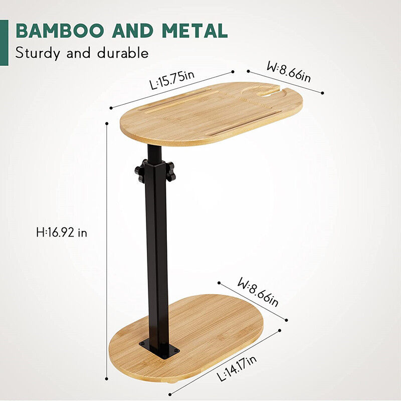 Sofa Side End Table 8.66W 14.17L Laptop Bed Desk - Image 2