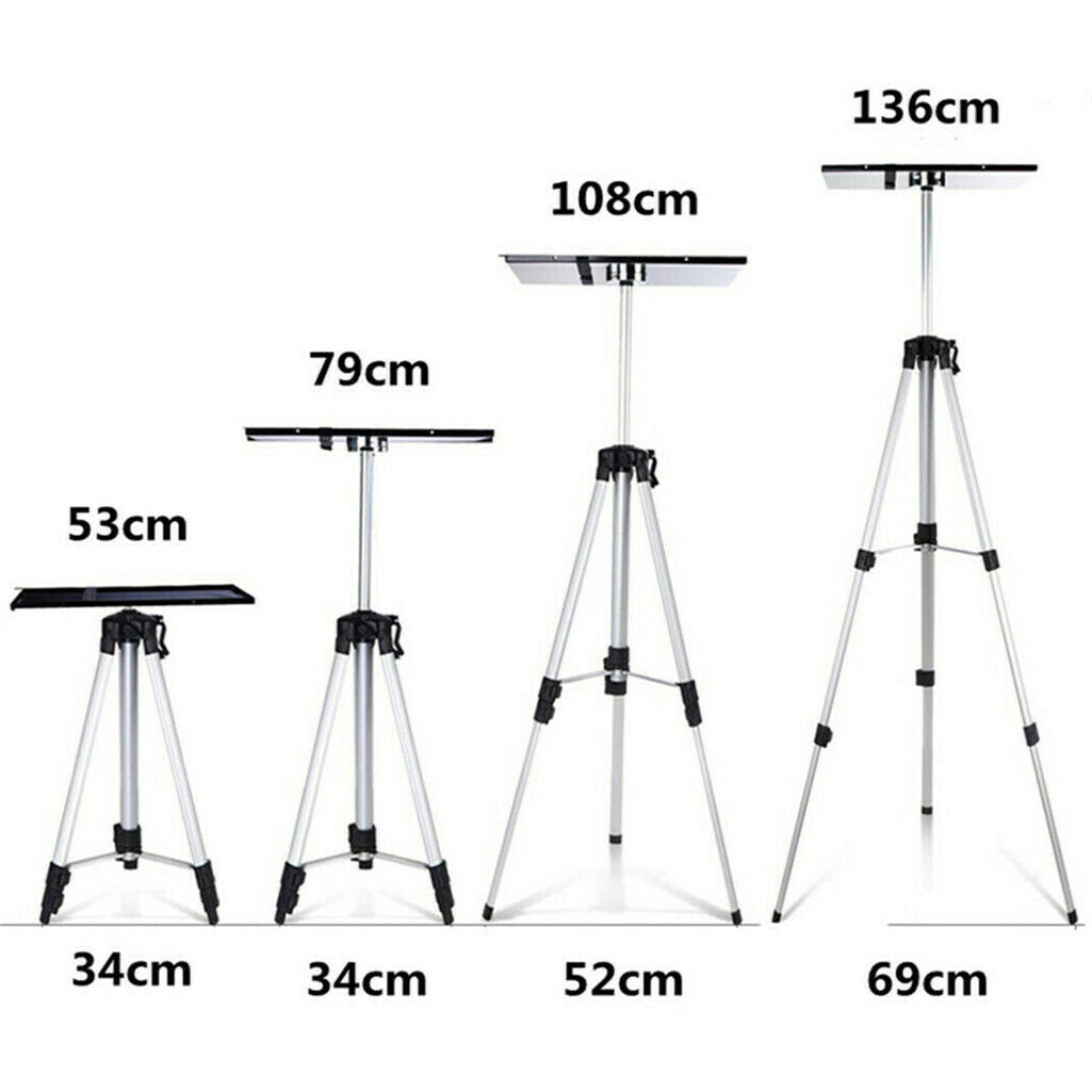 Adjustable Aluminium Laptop Projector Tripod Stand 52-140cm - Image 3