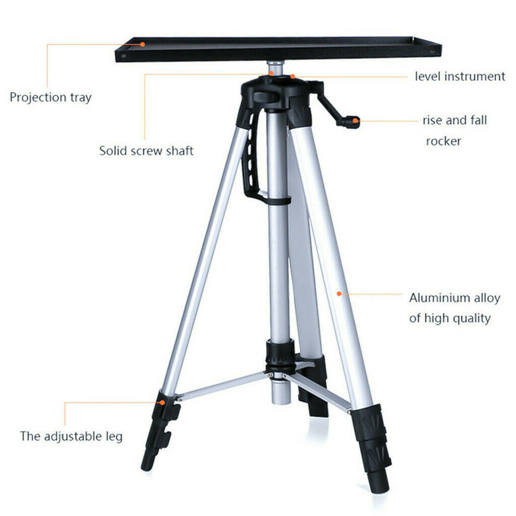 Adjustable Aluminium Laptop Projector Tripod Stand 52-140cm - Image 4