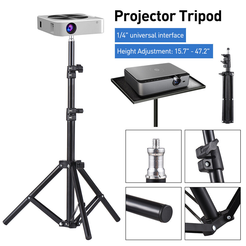 Portable Adjustable Laptop Projector Stand Tripod with Tray - Image 2