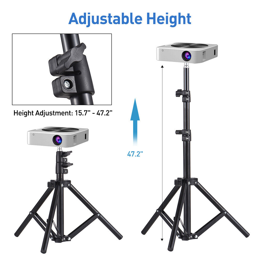 Portable Adjustable Laptop Projector Stand Tripod with Tray - Image 5