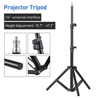 Portable Adjustable Laptop Projector Stand Tripod with Tray - Image 6