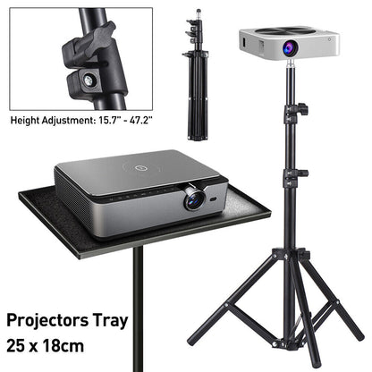 Portable Adjustable Laptop Projector Stand Tripod with Tray - Image 8