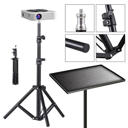 Portable Adjustable Laptop Projector Stand Tripod with Tray - Image 9