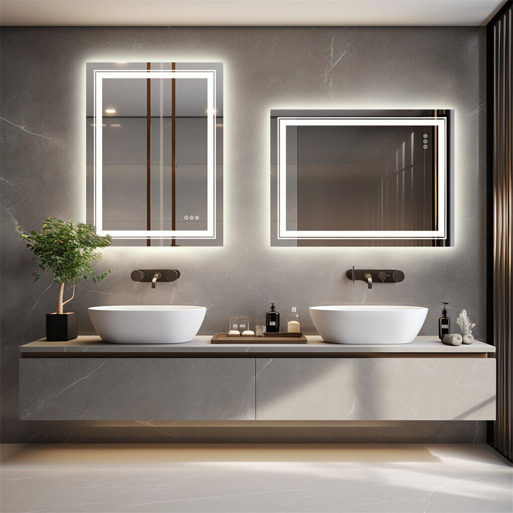 LED Bathroom Mirror 700x900mm Anti-Fog Shatterproof - Image 5