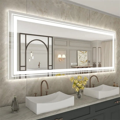 1510x780mm LED Bathroom Mirror Anti-fog Illuminated - Image 3