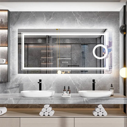 1510x780mm LED Bathroom Mirror Anti-fog Illuminated - Image 4