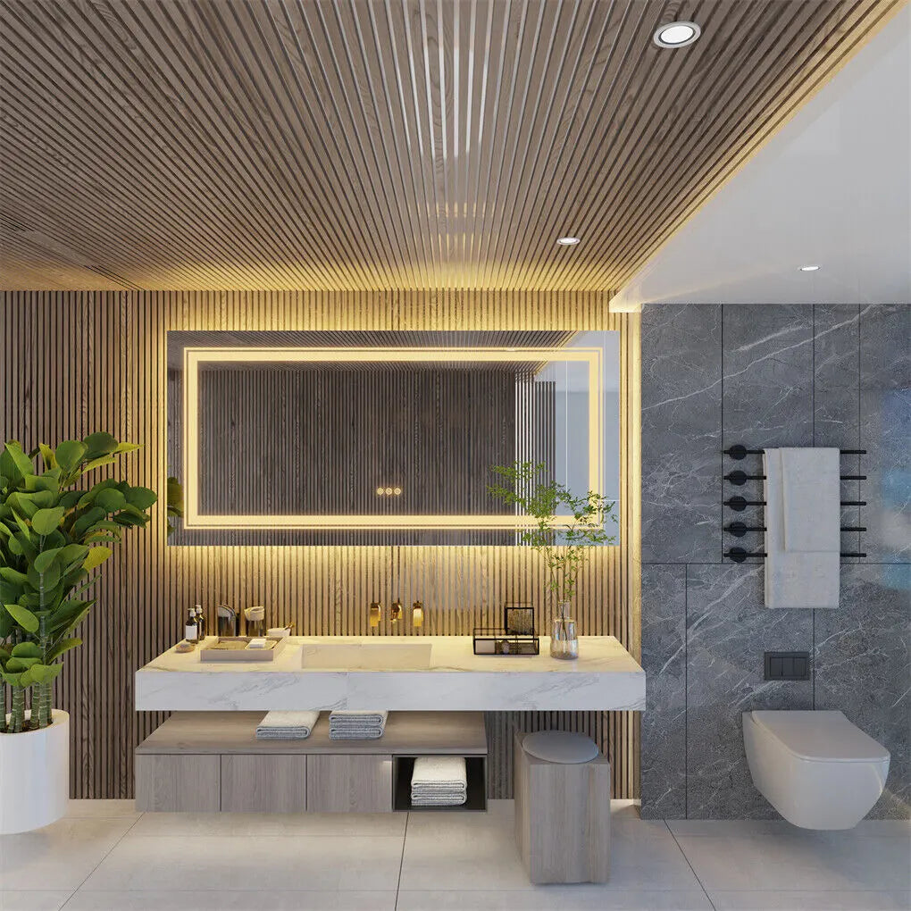 1510x780mm LED Bathroom Mirror Anti-fog Illuminated - Image 7