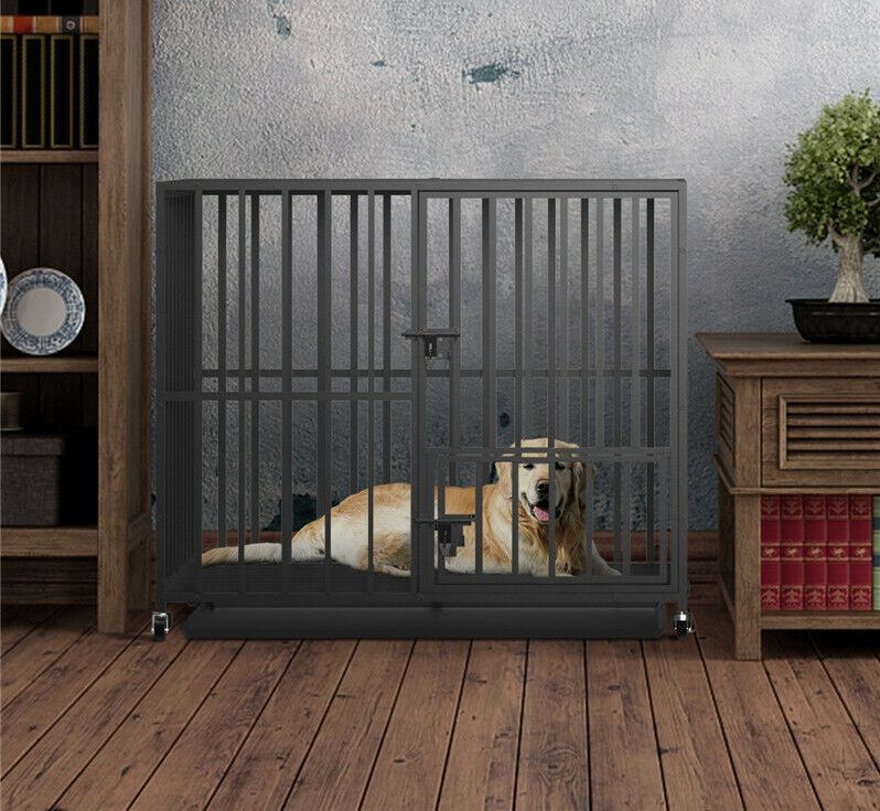 38 Heavy Duty Dog Cage Large XL XXL Pet Kennel on Wheels