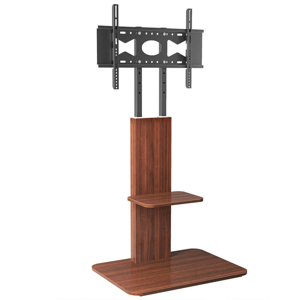 Heavy Duty TV Floor Stand Adjustable Mount 65 Black Brown - Image 7